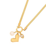 Salve 3 Interchangeable Charm Gold-Toned Necklace