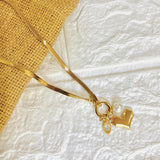 Salve 3 Interchangeable Charm Gold-Toned Necklace