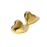 Salve Heart-Shaped Oversized Stud Earrings