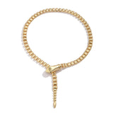 Salve Gold Snake Multi-Styling Choker Necklace Bracelet for Women