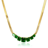 Salve ‘Diana’ Anti-Tarnish Emerald Green Necklace