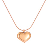 Salve Anti-Tarnish Rose Gold Heart Pendant Necklace