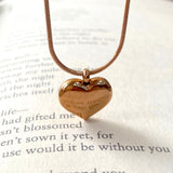 Salve Anti-Tarnish Rose Gold Heart Pendant Necklace