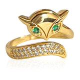 Salve ‘Foxy’ Anti-Tarnish Gold Fox Adjustable Ring