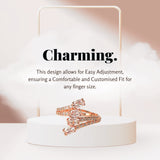 Salve ‘Charming’ Anti-Tarnish Rose Adjustable Ring