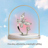 Salve Butterfly Anti-Tarnish Silver Adjustable Ring