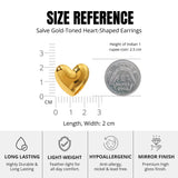 Salve Heart-Shaped Oversized Stud Earrings
