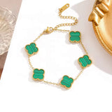 Salve Green Clover Van Cleef Inspired Bracelet