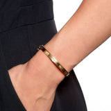 Salve Stainless Steel Gold Love Band Bracelet Cuff