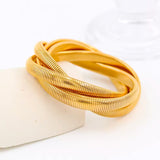 Salve ‘Fancy’ Triple Coil Stainless Steel Bracelet