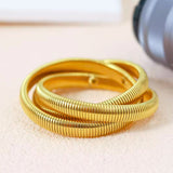 Salve ‘Fancy’ Triple Coil Stainless Steel Bracelet
