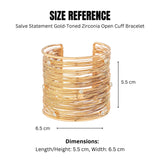 Salve Zirconia Studded Bangles Stack Bracelet Cuff
