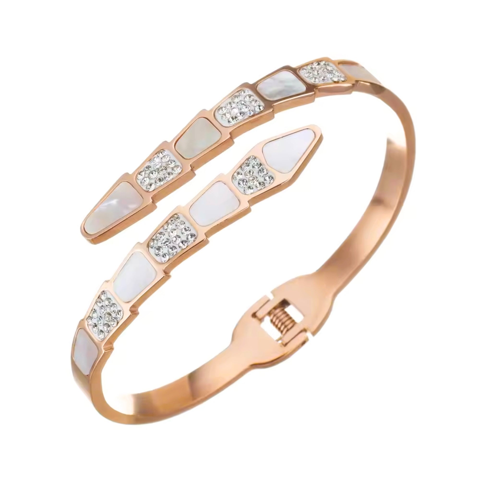 Salve Serpenti Viper Snake Rose Gold Bracelet Cuff