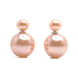 Salve ‘Minimalist’ Two Way Rose Gold Pearl Stud Earrings