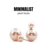 Salve ‘Minimalist’ Two Way Rose Gold Pearl Stud Earrings