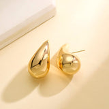 Salve Bottega-Inspired Teardrop Chunky Gold Earrings