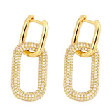 Salve 2 in 1 Interlocked Huggie Hoop Danglers