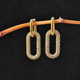 Salve 2 in 1 Interlocked Huggie Hoop Danglers