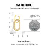 Salve 2 in 1 Interlocked Huggie Hoop Danglers