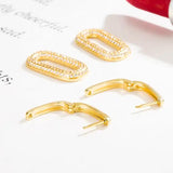 Salve 2 in 1 Interlocked Huggie Hoop Danglers