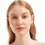 Salve Dome Small Chunky Thick Huggie Hoop Gold Earrings