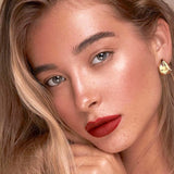 Salve Dome Small Chunky Thick Huggie Hoop Gold Earrings
