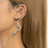 Salve Silver Snake Ear Cuffs Designer Earrings for Women