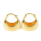 Salve Purse-Shaped Chunky Gold Earrings