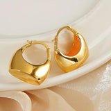 Salve Purse-Shaped Chunky Gold Earrings