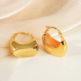 Salve Purse-Shaped Chunky Gold Earrings