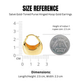 Salve Purse-Shaped Chunky Gold Earrings