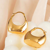 Salve Purse-Shaped Chunky Gold Earrings