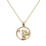 Salve Guardian Angel Golden Pendant