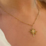Salve Gold-Toned Mona Lisa Star Pendant