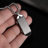 Skateboard Pendant Silver Chain for Men
