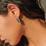 Salve Silver-Toned Teardrop Earrings
