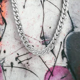 SALVE Men Stainless Steel Silver Chain