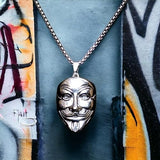 V for Vendetta Pendant Silver Chain for Men