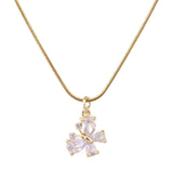Salve Crystal Butterfly Pendant Necklace