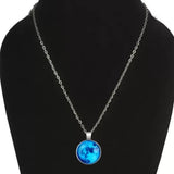 Salve ‘Moonstruck’ Glow in The Dark Full Moon Pendant with Silver Chain