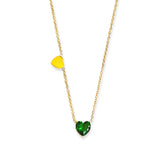 Salve ‘Aurora’ Anti-Tarnish Emerald Green Heart Pendant