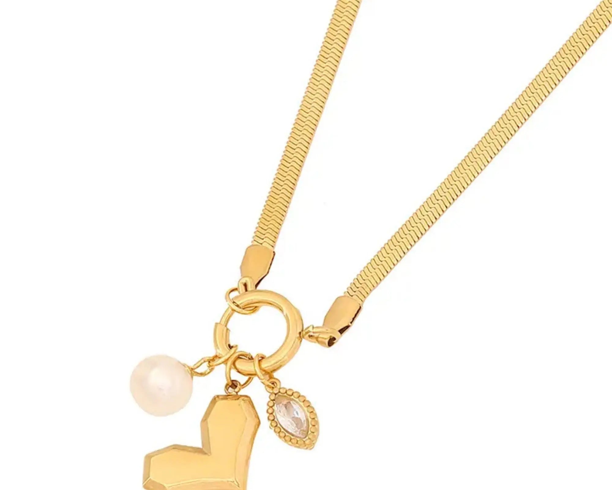 Salve 3 Interchangeable Charm Gold-Toned Necklace - Salve
