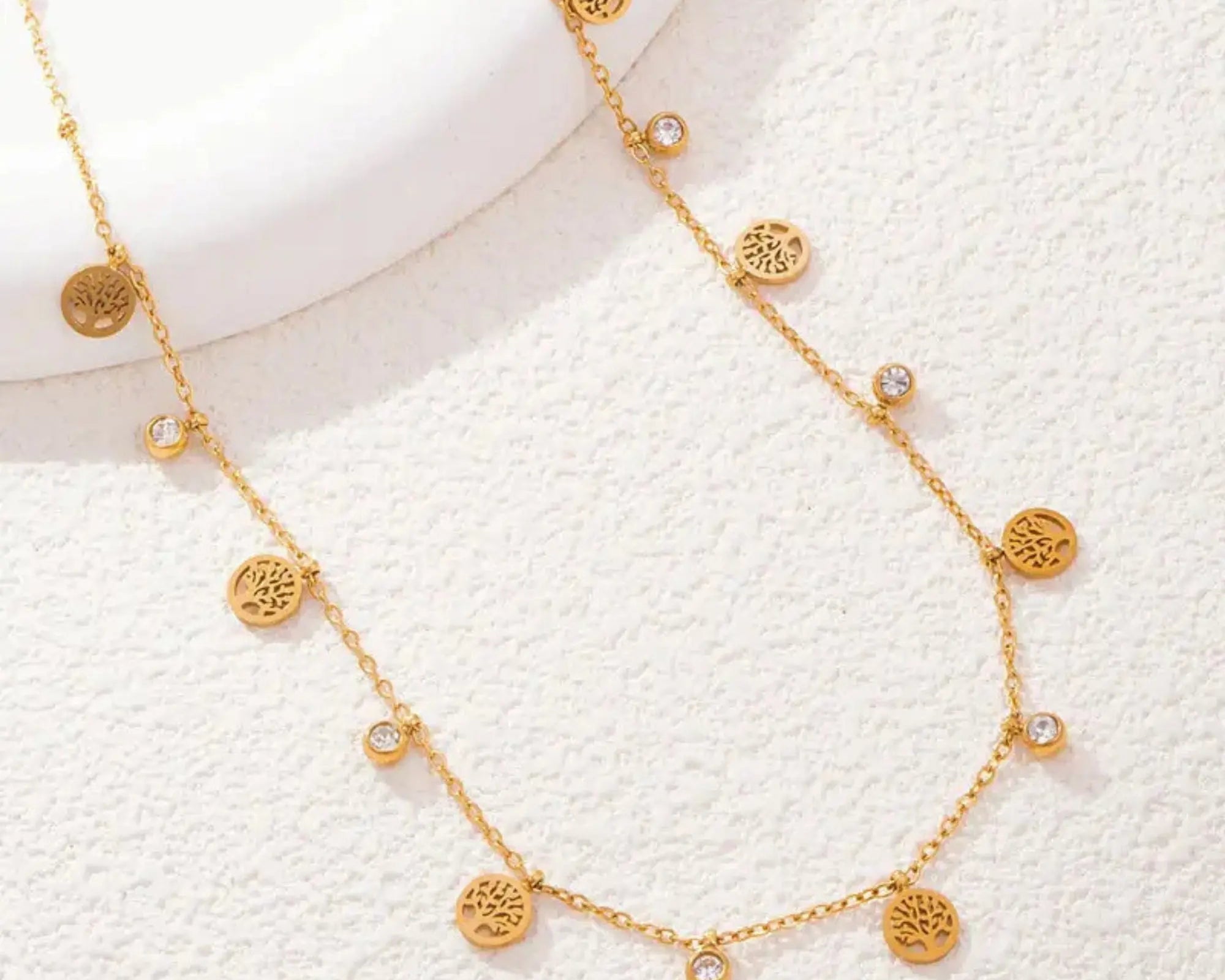 Salve Tree of Life Gold Charm Necklace - Salve
