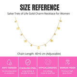 Salve Tree of Life Gold Charm Necklace