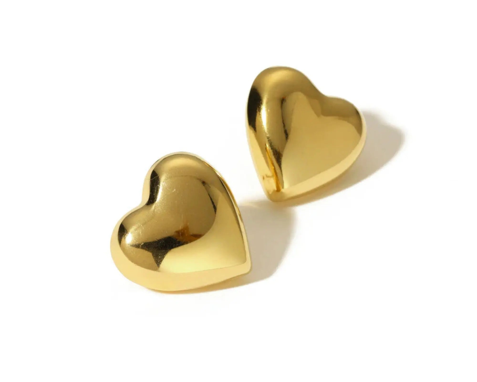 Salve Heart-Shaped Oversized Stud Earrings - Salve