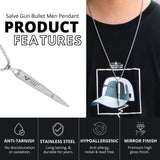 Salve Men Gun Bullet Pendant Necklace