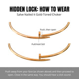 Salve Rose Gold Hasli Nail Choker Necklace for Women
