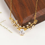 Salve Deer Reindeer Antler Pendant Necklace