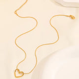 Salve Quirky Heart Gold-Toned Pendant Necklace