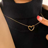 Salve Quirky Heart Gold-Toned Pendant Necklace